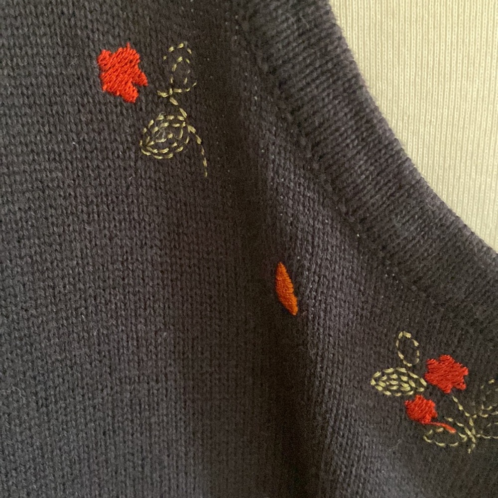 Christopher & Banks Navy Pumpkin Patch Cats Fall … - image 3